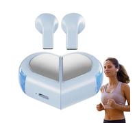 Generisch Heart Shaped Wireless Earbuds - Headset Voice Device | Indoor & Outdoor Use Learning Hiking Driving Jogging Cycling Meeting Tool SPOR