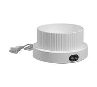 Generisch Heated Bowl Keeps Water Warm for Furry Robust Outdoor Bowls, Perfect for Cold Weather, Non-Slip Leak-Proof, Automatic Heating (White, 13 cm)