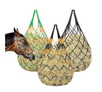 Generisch Heavy Duty Hay Feeder, Bite Resistant Food Bag, 3 Piece Heavy Duty Net, Durable Livestock Feeder, Horse Hay Bag with Reinforced Seams, Pet Feeding for