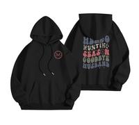 Generisch Hello Deer Season, Goodbye Husband, Funny Deer Print Pullover Hoodie, black, M
