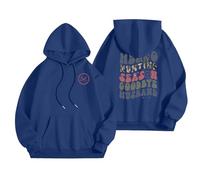 Generisch Hello Deer Season, Goodbye Husband, Funny Deer Print Pullover Hoodie, darkblue, XL