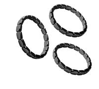 Generisch Hemios Hematite Bracelet for Men, Hemios Bracelet, Regain Your Innate Confidence and Motivation, Restore Confidence & Your Edge, Gift for Dad, Husband, Boyfriend (3pcs)