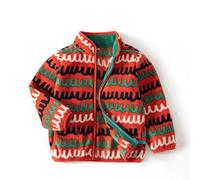 Generisch Herbst- und Winter-Baby-Fleecejacken mit Cartoon-Karo-Prints und niedlichen Fleecejacken für Jungen und Mädchen 1 12, f, 3-4 años