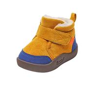 Generisch High-quality baby shoes, toddler boots with soft tread base for optimal freedom of movement, natural foot development with first steps, yellow, 6 UK Child