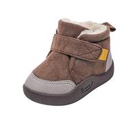 Generisch High-quality baby shoes, toddler boots with soft tread base for optimal freedom of movement, natural foot development with first steps, coffee, 4.5 UK Child