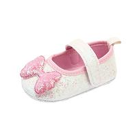 Generisch High-quality baby trainers for girls as soft prewalker with elegant bows for first steps, pink, 5 UK Child
