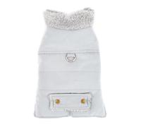 Generisch High-quality fleece-lined dog jackets as a winter coat with safety lead ring for small dogs, ideal in the cold (grey, XL)