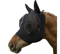 Generisch High-quality horse sun protection with integrated ear protection for relaxed rides, reliable fly protection (A, 24 x 24 cm)