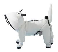 Generisch High Quality Raincoat for Small Dogs with Practical D-Ring Full Coverage and Reflective Safety Strips for Optimal Visibility in All Weather (Silver, XXL)