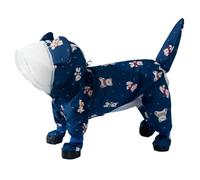 Generisch High Quality Raincoat for Small Dogs with Practical D-Ring Full Coverage and Reflective Safety Strips for Optimal Visibility in All Weather (Blue, XS)