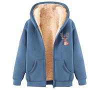 Generisch High-quality unisex winter jacket for men with zip, practical fleece pockets for sporty leisure activities, blue, M