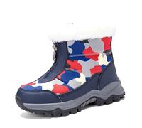 Generisch High-quality winter boots for children, robust outdoor footwear with insulation, perfect companion for school, leisure activities, blue, 12.5 UK Child