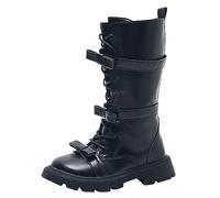 Generisch High-quality winter boots for girls with breathable inner lining, robust outsole for optimal comfort in cold temperatures, black, 10 UK Child