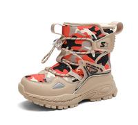 Generisch High-quality winter boots for girls with non-slip outsole inner lining, ideal for outdoor activities, khaki, 10.5/11 UK Child