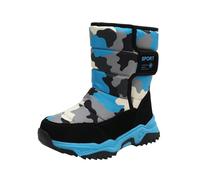 Generisch High-quality winter boots for girls with robust outsole, soft inner lining, ideal for outdoor activities in cold weather, sky blue, 2 UK