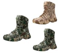Generisch Hiking Boots Men's Military Camouflage Boots Men's Combat Boots Non-Slip Work Boots Flat Sole Walking Shoes High Shaft Hiking Shoes Comfortable Combat Shoes Casual Trekking Shoes, Green, 8
