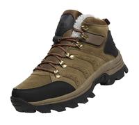Generisch Hiking Boots Men's Warm Winter Boots Men's Outdoor Snow Boots Large Sizes Combat Boots Robust Work Boots with Laces Casual Shoes Vintage Classic Men's Boots, brown, 9 UK