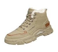 Generisch Hiking Boots Men's Waterproof Trekking Shoes Thick Sole Ankle Boots Abrasion Resistant Winter Boots Winter Boots Retro Lace-Up Boots Men Comfortable Snow Boots Lightweight Mountain Boots for