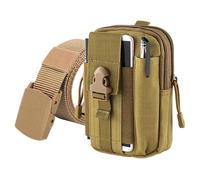 Generisch Hiking Fanny Pack, Waterproof Oxford Waist Bag, Large Capacity , Phone Case Wallet Pouch, Belt Gadget Pocket, Travel Hiking Outdoor Use, 17.5 x 12 x 6 cm, 1 Piece, khaki, Siehe