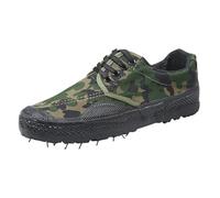 Generisch Hiking Shoes, Flat Liberation Shoes, Non-Slip Work Shoes, Camouflage Agricultural Shoes, Lightweight Trainers, Wear-Resistant Low Shoes, Lace-Up Trekking Shoes, Outdoor Military Shoes, Green