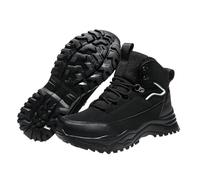 Generisch Hiking Shoes Men's Waterproof High, Boots Men's Cowboy Snow Boots Trekking Thermal Boots Casual Snow Boots Non-Slip Work Boots Vegan Lace-Up Boots Motorcycle Boat Shoes, black, 8 UK