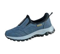 Generisch Hiking Shoes Men's Wide Feet Trekking Shoes Slip-On Safety Low Shoes Suede Casual Shoes Comfortable Walking Shoes Stylish and Beautiful Jogging Shoes Casual Single Shoes, blue, 7 UK