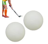 Generisch Hockey Ball - 8 x 8 x 5 cm | Glow in the Dark Hockey Ball for Night Training, Pack of 2, Bright Green Dodgeballs for Indoor Outdoor Road Scooter Games, Durable, Highly Visible