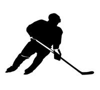 generisch Hockey Sticker Ice Hockey Car Sticker Ice Hockey Sport 130/2 (Gloss Black, 10 cm)