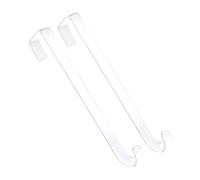 Generisch Holder for the front door, transparent and invisible hanger, 2-piece hooks for the front door, for bathroom, Christmas, outdoor, coat, Halloween, shower, picture window