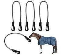 Generisch Holding Straps for Horse Blankets, Pack of 4, Elastic Nylon Tail Strap, Adjustable, for Stable, Riding School, Trainer, Competition, Ranch, Farm, Stable Manager, Saddle Room, Animal Care