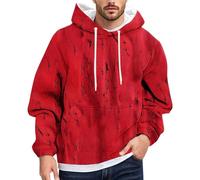Generisch Hooded Jacket Hoodies & Sweatshirts for Men for Everyday Stylish Sweatshirt with Print for Comfortable Autumn and Winter Trips Brown Sweaters Men, red, 4XL