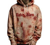 Generisch Hooded Jacket Men's Hoodies & Sweatshirts Halloween Bloody Letter Print Hoodie for Men Casual Loose Fit Graphic Sweatshirt Autumn Winter Clothing Sportswear for Men, Watermelon red1, 3XL