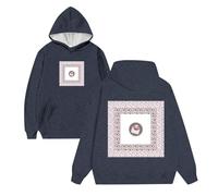 Generisch Hooded Jacket Men's Valentine's Day Limited Hoodie Art Print Small Square Comfortable Casual Sports Pullover Fashion Personality Lover Must Men's Things, gray, XXL