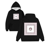 Generisch Hooded Jacket Men's Valentine's Day Limited Hoodie Art Print Small Square Comfortable Casual Sports Pullover Fashion Personality Lover Must Men's Things, black, S
