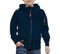 Generisch Hoodie Boys Children's Zip Up Hoodie Sportswear Outdoor Leisure Sweat Jacket with Hood Plain Sporty Sweatshirt Vintage Hoodie Long Sleeve Pullover Hoodie Hooded Jacket