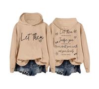 Generisch Hoodie Red Women's Let Her Hoodie Let Her Hoodies for Women Let Her Sweatshirt Men Funny Let Her Sweatshirt Top Women Glitter, khaki, M