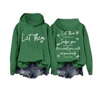 Generisch Hoodie Red Women's Let Her Hoodie Let Her Hoodies for Women Let Her Sweatshirt Men Funny Let Her Sweatshirt Top Women Glitter, Green, L