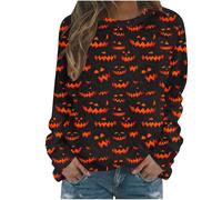 Generisch Hoodie Women's Halloween Pullover with Skull Hoodie Vintage Witch Graphic Fleece Shirts Halloween Pullover Ceiling Sweatshirt Women's Witch Museum Sweatshirt Tops, hoodies b4-black, 3XL