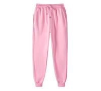 Generisch Hoodie Women's Short with Trousers Men's Comfy Hookup Hooker Trousers Bundle with Solid Colour Lacing Training Trousers Comfortable Trousers Women's Short Size, pink, XL