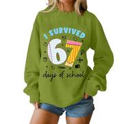 Generisch Hoodie Women's Warm Funny 67 Number Print Hoodie Winter Trendy Sweatshirt with Pockets Lightweight Long Sleeve Casual Pullover Basic Soft Cuddly Tops, A-3-Green, L