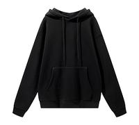 Generisch Hoody Men's Hooded Pullover Men's Minimalist Sweatshirt Comfortable Sportswear Long Sleeve Training Jacket Harajuku College Jacket Loose Autumn Coat Soft Jumper Streetwear, black, M