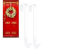 Generisch Hooks, transparent and invisible hanger, 2-piece hooks for the front door, for outdoor use, window, bathroom, Christmas, coat, Halloween, shower and picture