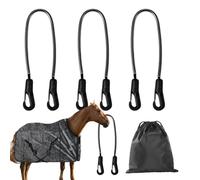Generisch Horse Blanket Straps - 4 Pack Adjustable Elastic Straps with PVC Sleeves for Secure Fit, Durable and Comfortable Replacement for Horse Blankets and Winter Blankets