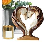 Generisch Horse Decoration - Handmade Wooden Figurine, Elegant Sculpture | Solution Statue for Living Room, Bedroom, Office, Library, Bedside Table, Dining Room, Decorative Interior Accessories