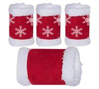 Generisch Horse Leg Bandages, Winter Horse Leg Bandages, 4 x Christmas Snowflake Horse Leg Standing Wraps, Winter Horse Leg Protection Bandages for Daily Riding in the Stable and Parades