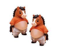 Generisch Horse Stickers | 3D Silicone Belly Stickers with Cute 2 Pieces Scrapbook Stickers for Crafts, Journaling, Diary, Classroom, School Card