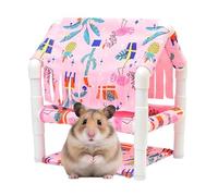Generisch House | 2 Tier Washable Removable Cute Gerbil House Hamster Cage Accessories - for Chinchillas, Gerbils, Small Animals, Indoor, Apartment, Farmhouse and