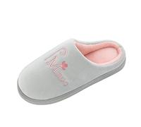 Generisch House slippers, women's non-slip plush slippers for women, flat slippers, autumn winter slippers, cuddly slippers, plain slippers, plush slippers, b, 7 UK