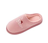 Generisch House slippers, women's non-slip plush slippers for women, flat slippers, autumn winter slippers, cuddly slippers, plain slippers, plush slippers, a, 7 UK