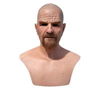 Generisch Hworks Breaking Bad Bald Head Old Man Cosplay Mask Halloween Cosplay Props Latex Overhead Cosplay Mask